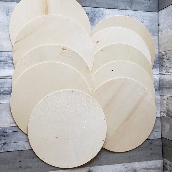 10 Wood Circles for Crafting - 13" - Picture 1 of 6